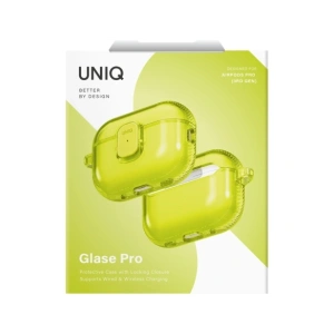 Etui UNIQ Glase Pro do Apple AirPods Pro 3 Lock Case żółty