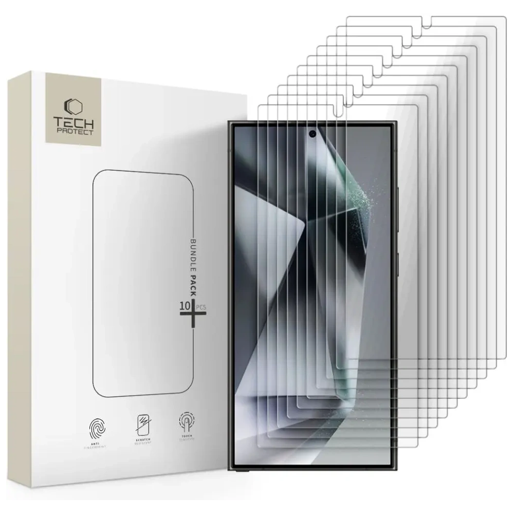 Szkło hartowane Tech-Protect Bundle do Samsung Galaxy S24 Ultra Clear [10 PACK]