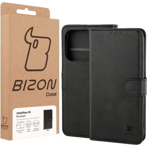 Etui z klapką Bizon Case Pocket do OnePlus 15 czarne