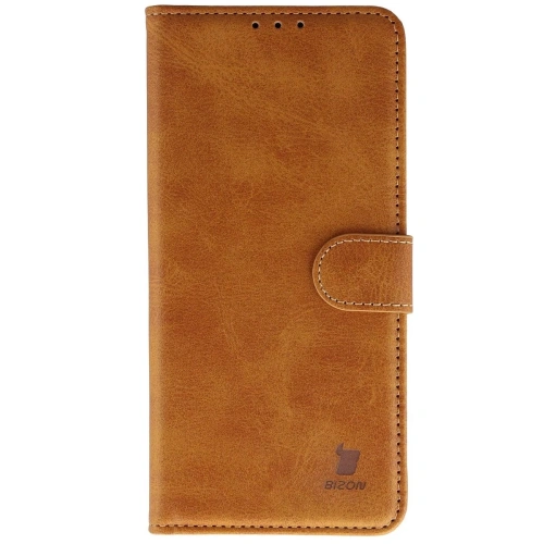 Etui z klapką Bizon Case Pocket do OnePlus 15 brązowe