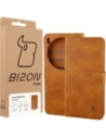 Etui z klapką Bizon Case Pocket do Vivo X300 Pro brązowe