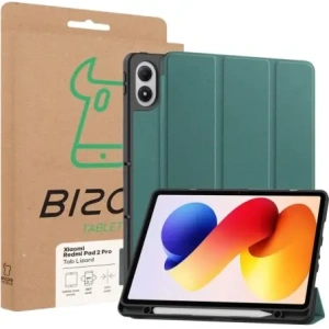 Etui z klapką Bizon Case Tab Lizard do Xiaomi Redmi Pad 2 Pro ciemnozielone