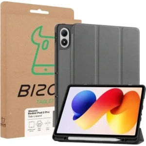 Etui z klapką Bizon Case Tab Lizard do Xiaomi Redmi Pad 2 Pro szare