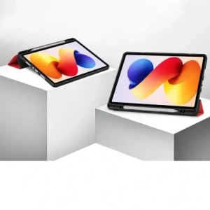 Etui z klapką Bizon Case Tab Lizard do Xiaomi Redmi Pad 2 Pro czerwone