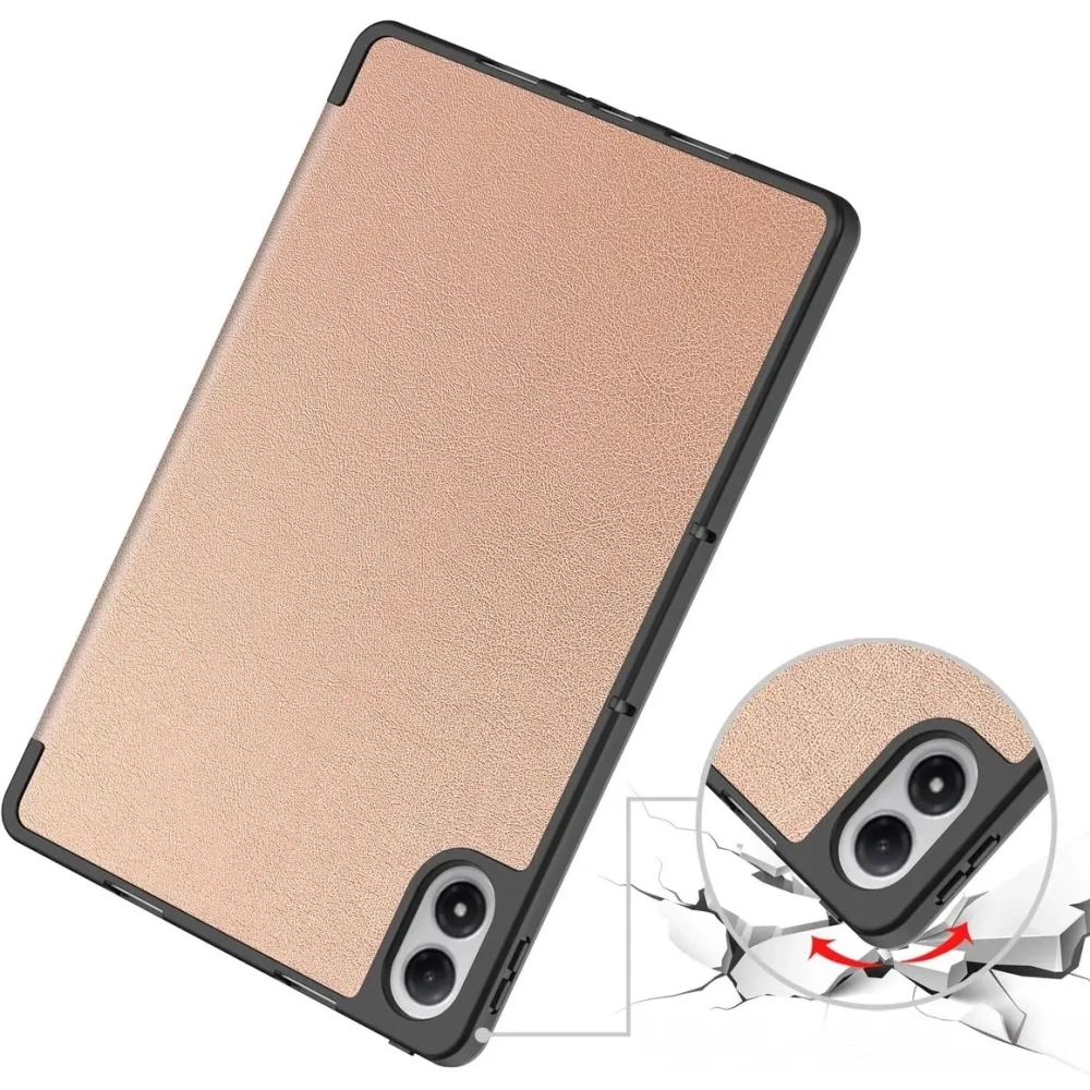 Etui z klapką Bizon Case Tab Lizard do Xiaomi Redmi Pad 2 Pro różowozłote