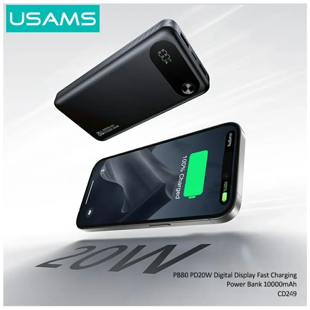 Powerbank USAMS PB80 PD20W 10000mAh biały
