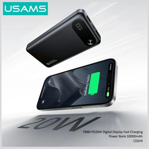 Powerbank USAMS PB80 PD20W 10000mAh czarny