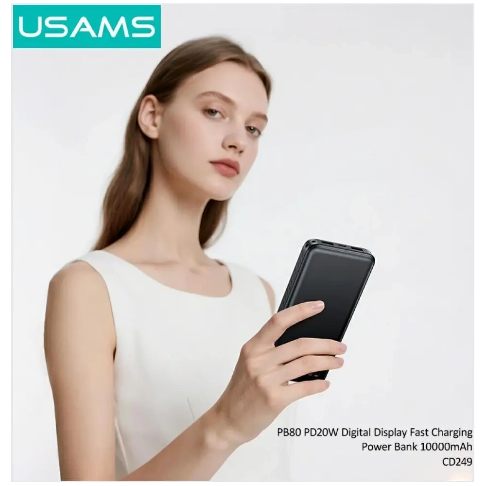Powerbank USAMS PB80 PD20W 10000mAh czarny