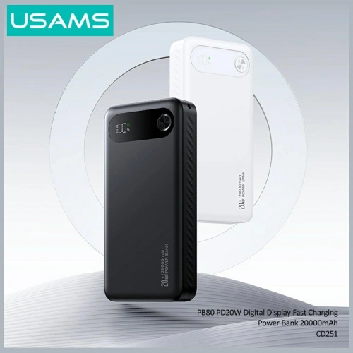 Powerbank USAMS PB80 PD20W 20000mAh biały
