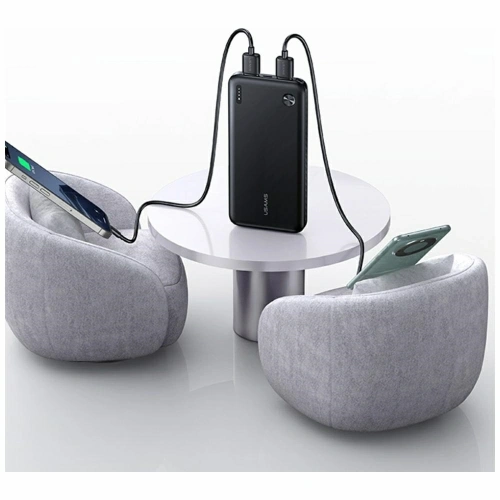 Powerbank USAMS PB83 2xUSB-A, USB-C 10000mAh czarny