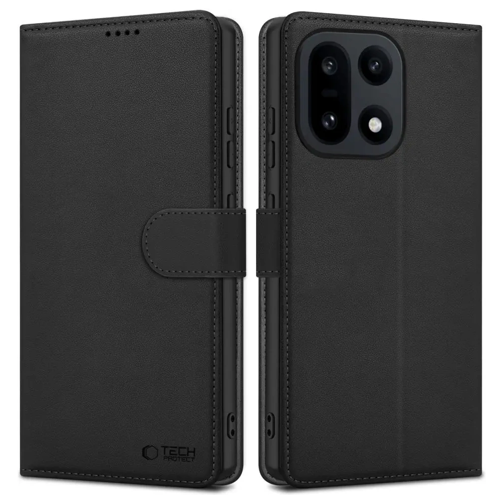 Etui z klapką Tech-Protect Wallet do OnePlus 15 Black