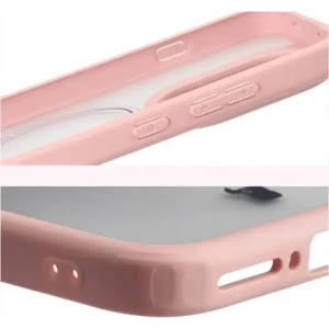 Etui z pierścieniem magnetycznym Bizon Case MatteO do OnePlus 15 przydymione-jasnoróżowe