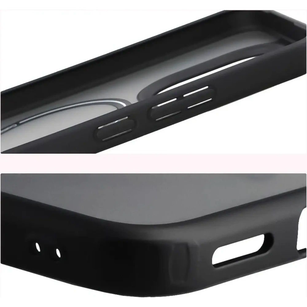 Etui z pierścieniem magnetycznym Bizon Case MatteO do Xiaomi 15T przydymione-czarne