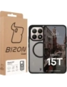 Etui z pierścieniem magnetycznym Bizon Case MatteO do Xiaomi 15T przydymione-czarne