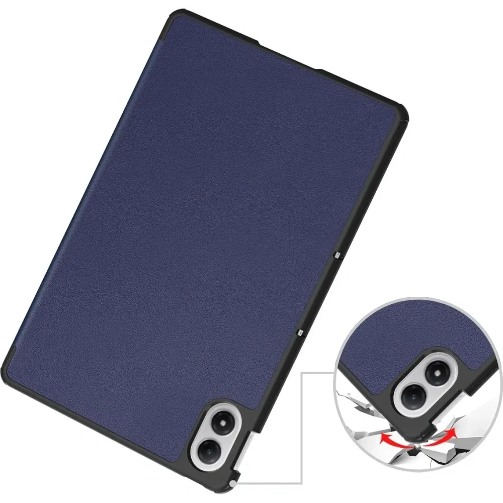 Etui z klapką Bizon Case Tab Croc do Xiaomi Redmi Pad 2 Pro granatowe