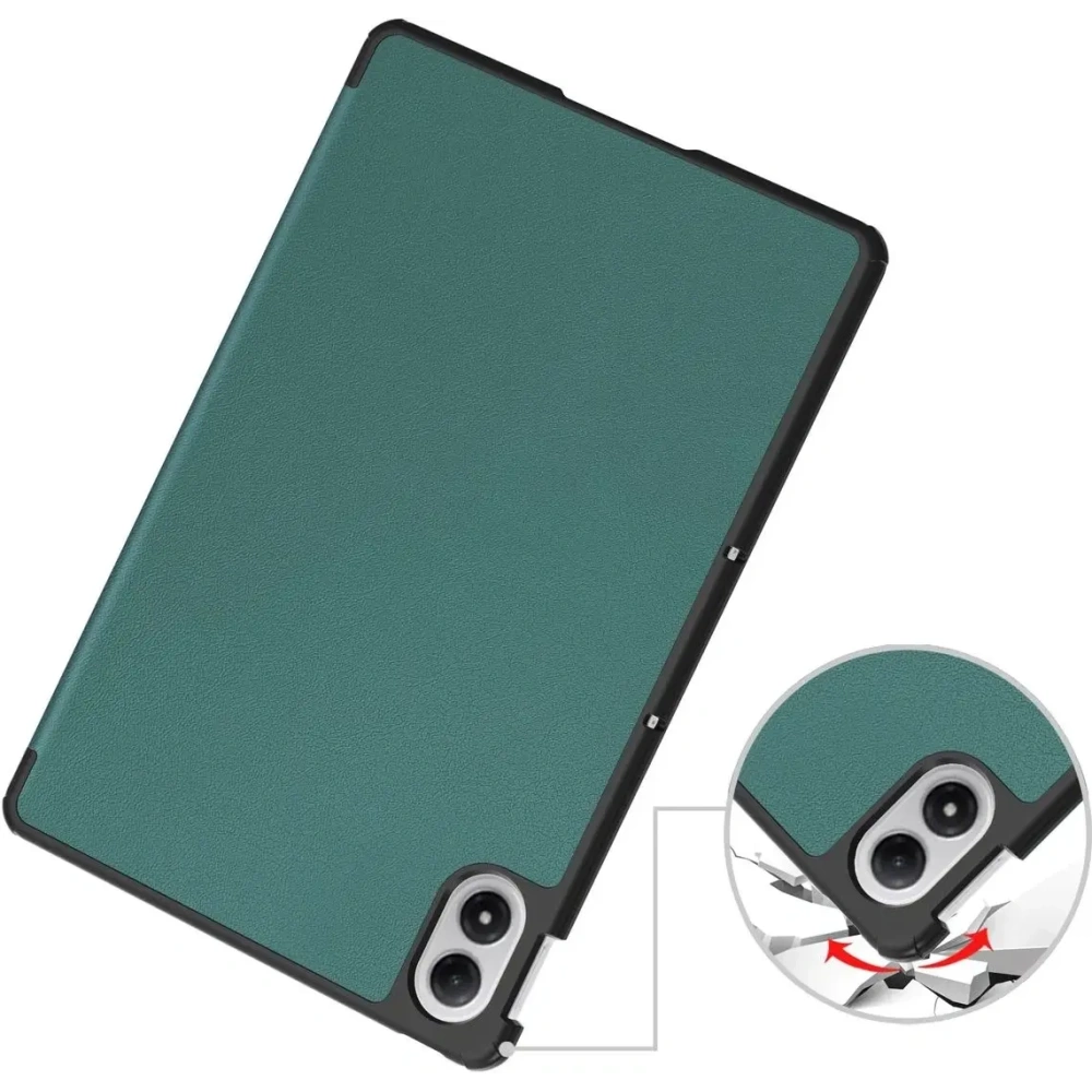 Etui z klapką Bizon Case Tab Croc do Xiaomi Redmi Pad 2 Pro ciemnozielone