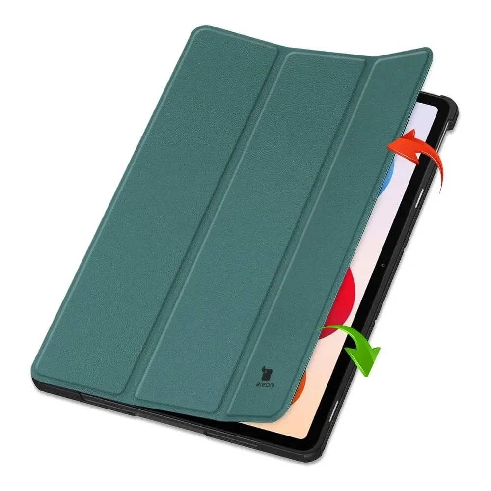 Etui z klapką Bizon Case Tab Croc do Xiaomi Redmi Pad 2 Pro ciemnozielone