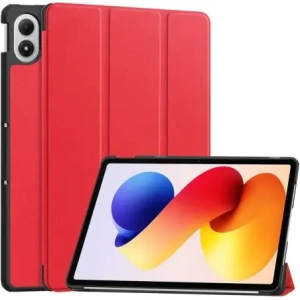 Etui z klapką Bizon Case Tab Croc do Xiaomi Redmi Pad 2 Pro czerwone