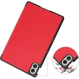 Etui z klapką Bizon Case Tab Croc do Xiaomi Redmi Pad 2 Pro czerwone
