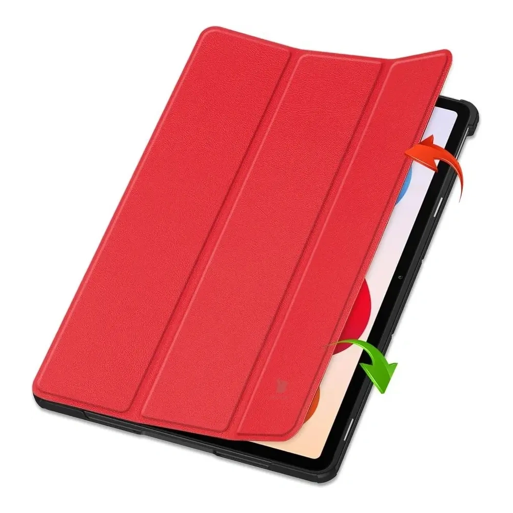 Etui z klapką Bizon Case Tab Croc do Xiaomi Redmi Pad 2 Pro czerwone