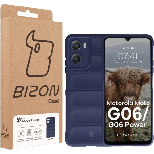 Pancerne etui Bizon Case Tur do Motorola Moto G06 4G / G06 Power 4 granatowe