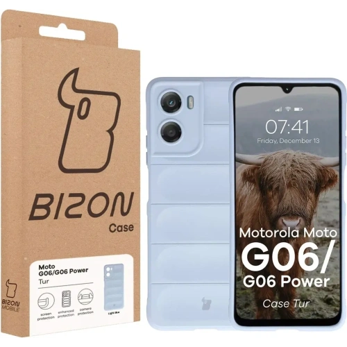 Pancerne etui Bizon Case Tur do Motorola Moto G06 4G / G06 Power 4 jasnoniebieskie