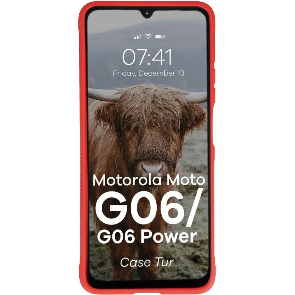 Pancerne etui Bizon Case Tur do Motorola Moto G06 4G / G06 Power 4 czerwone