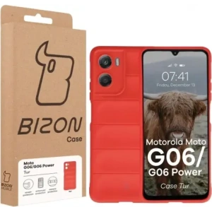 Pancerne etui Bizon Case Tur do Motorola Moto G06 4G / G06 Power 4 czerwone