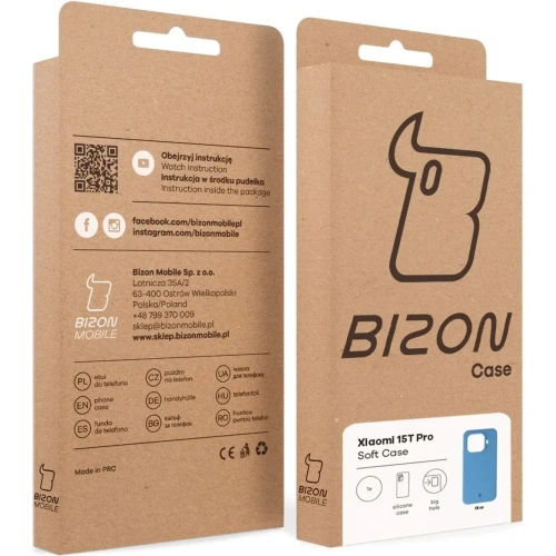 Silikonowe etui Bizon Soft Case do Xiaomi 15T Pro niebieskie