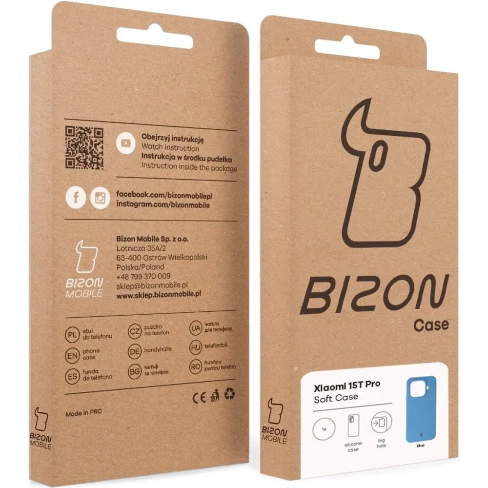 Silikonowe etui Bizon Soft Case do Xiaomi 15T Pro niebieskie