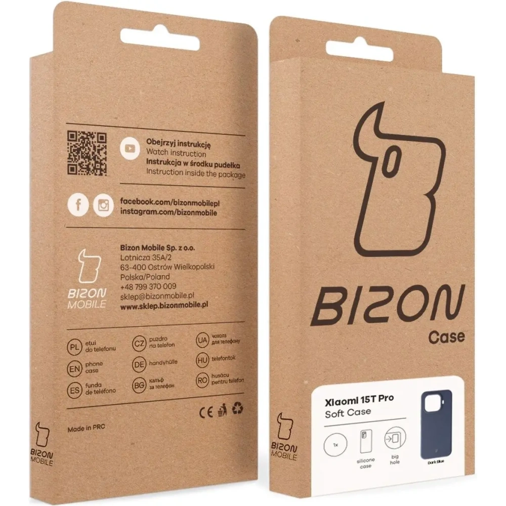 Silikonowe etui Bizon Soft Case do Xiaomi 15T Pro ciemnoniebieskie