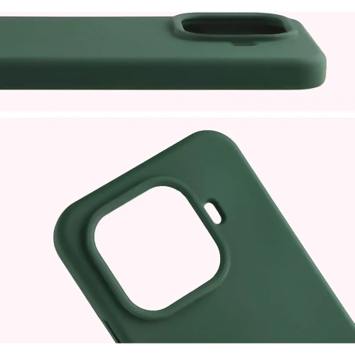 Silikonowe etui Bizon Soft Case do Xiaomi 15T Pro ciemnozielone