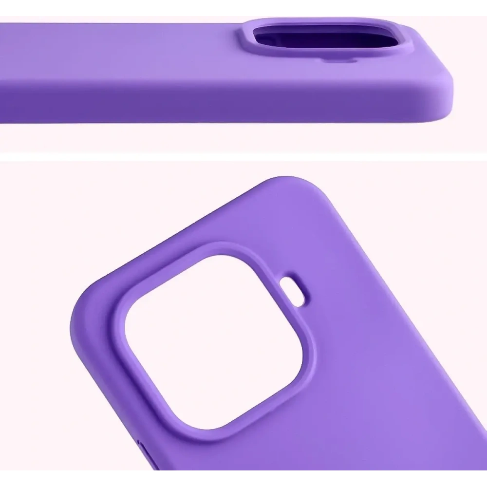 Silikonowe etui Bizon Soft Case do Xiaomi 15T Pro fioletowe