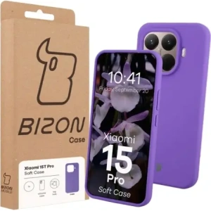 Silikonowe etui Bizon Soft Case do Xiaomi 15T Pro fioletowe