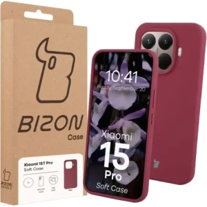 Silikonowe etui Bizon Soft Case do Xiaomi 15T Pro ciemnofioletowe