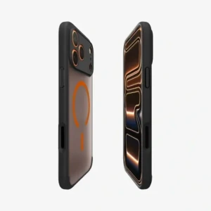Etui Spigen Ultra Hybrid Mag MagSafe do Apple iPhone 17 Pro Max Frost Black/orange