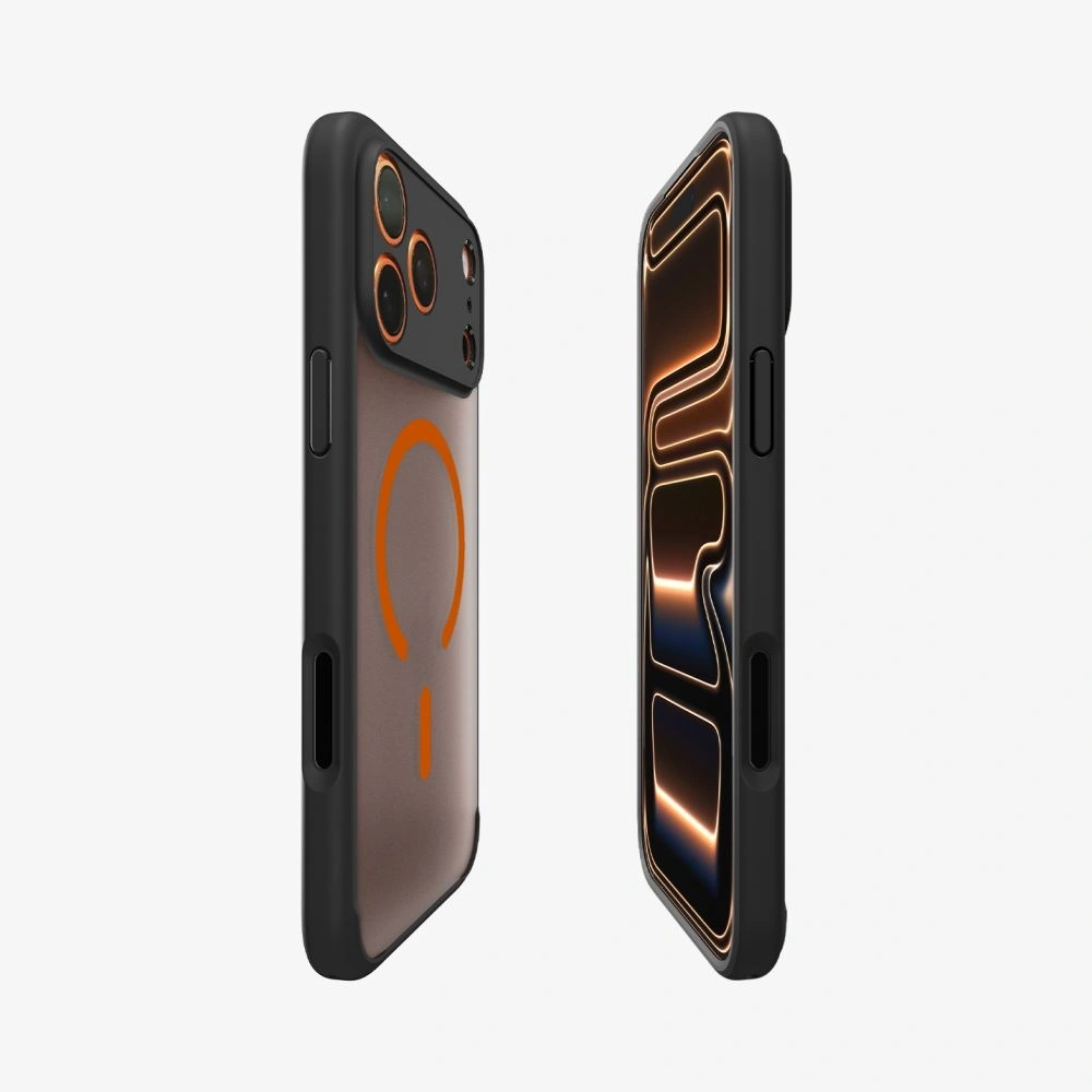 Etui Spigen Ultra Hybrid Mag MagSafe do Apple iPhone 17 Pro Max Frost Black/orange