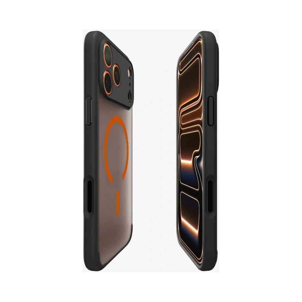 Etui Spigen Ultra Hybrid Mag MagSafe do Apple iPhone 17 Pro Frost Black/orange
