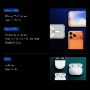 Ładowarka indukcyjna Spigen Essential EF302MOQ Qi 2.2 2in1 Magnetic MagSafe Wireless Charger Black