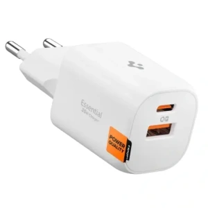 Ładowarka sieciowa Spigen Essential EE352EU USB-A, USB-C Network Charger 35W White