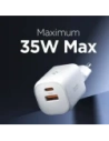 Ładowarka sieciowa Spigen Essential EE352EU USB-A, USB-C Network Charger 35W White