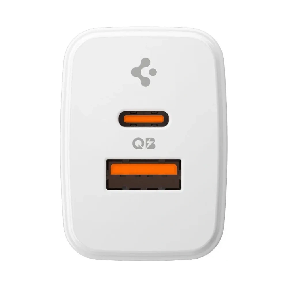 Ładowarka sieciowa Spigen Essential EE202EU USB-A, USB-C Network Charger 20W White