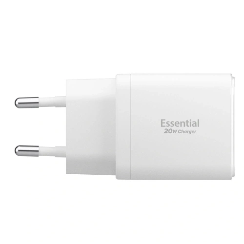 Ładowarka sieciowa Spigen Essential EE202EU USB-A, USB-C Network Charger 20W White