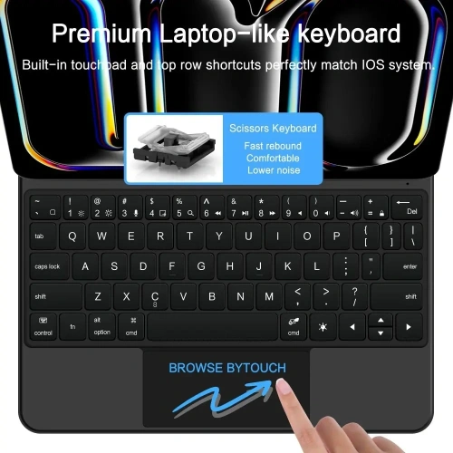 Etui z klawiaturą Tech-Protect SmartCase Magnetic + Keyboard do Apple iPad Pro 11” 2024/2025 Black