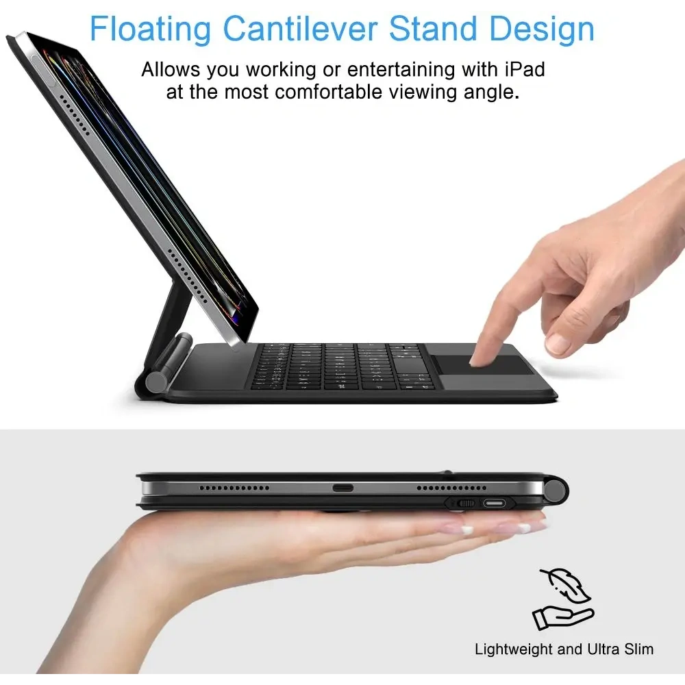 Etui z klawiaturą Tech-Protect SmartCase Magnetic + Keyboard do Apple iPad Pro 11” 2024/2025 Black