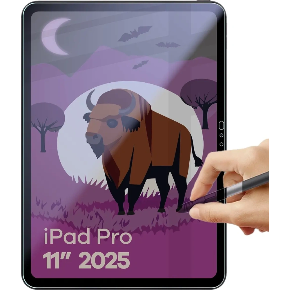 Prywatyzujące szkło hybrydowe Bizon Glass Tab Mule Shadow do Apple iPad Pro 11" M5 2025 matowe