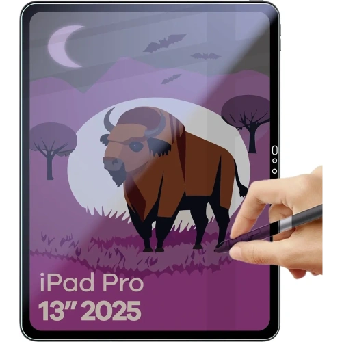 Prywatyzujące szkło hybrydowe Bizon Glass Tab Mule Shadow do Apple iPad Pro 13" M5 2025 matowe