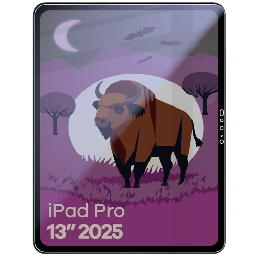 Prywatyzujące szkło hybrydowe Bizon Glass Tab Mule Shadow do Apple iPad Pro 13" M5 2025 matowe