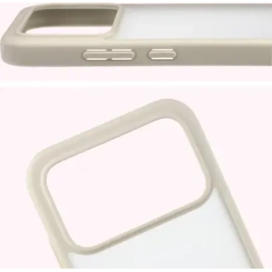 Etui Bizon Case Angelo do Xiaomi POCO F8 Pro półprzezroczyste z beżową ramką