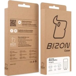 Etui Bizon Case Angelo do Xiaomi POCO F8 Pro półprzezroczyste z beżową ramką